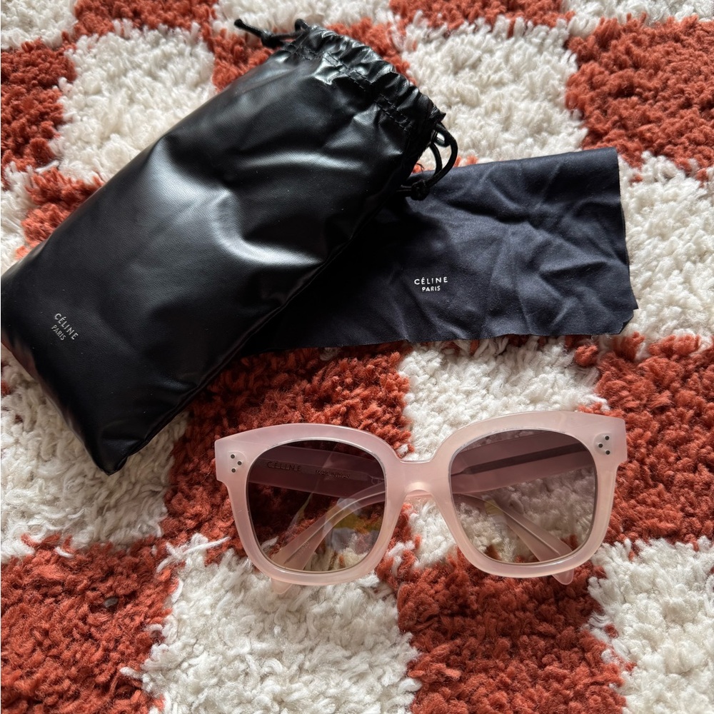 Pink Celine square sunglasses